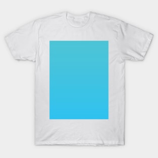 Aqua to Turquoise Blue Ombre Fade Sunset Gradient T-Shirt